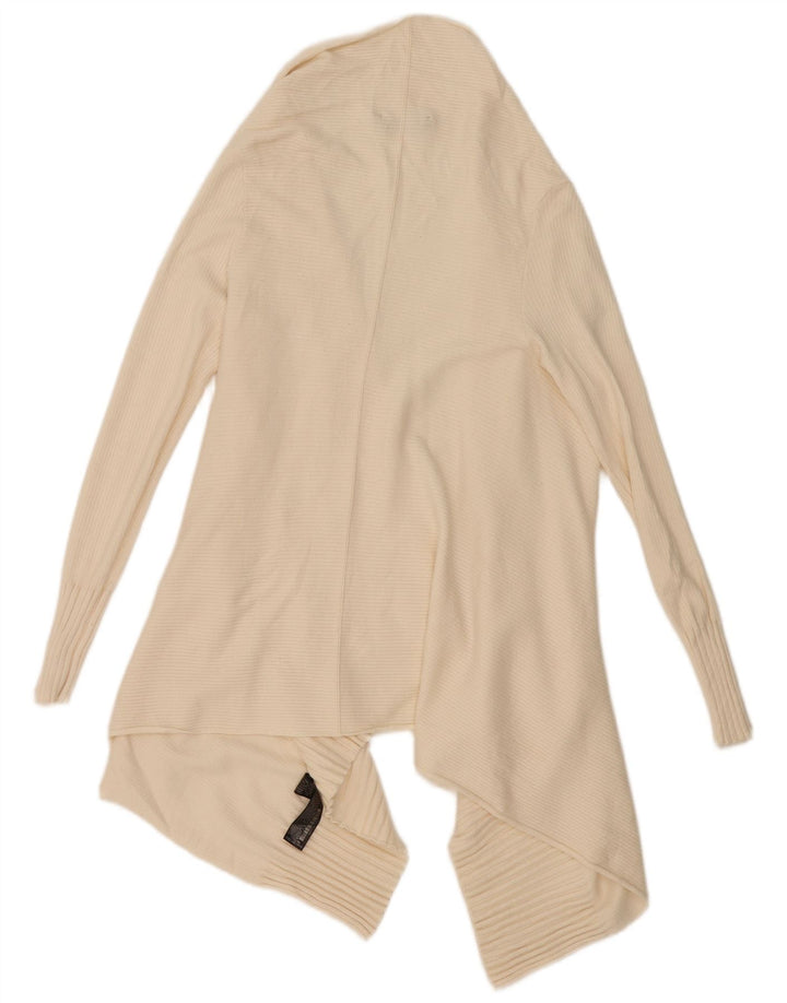 Zara Damen-Strickjacke, übergroß, lang geschnitten, offen, Gr. 10, Größe S, Beige