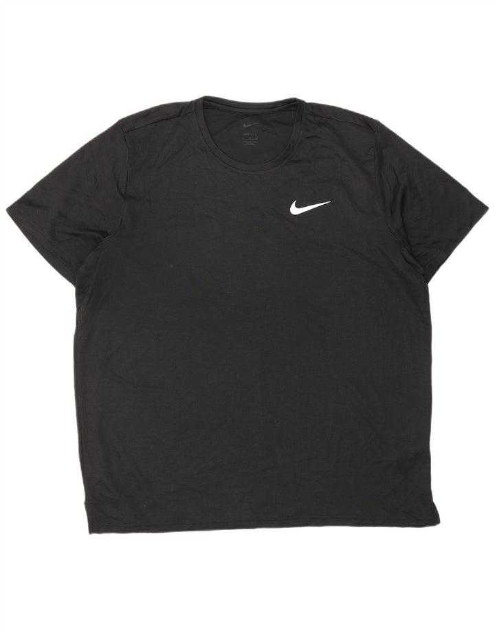 NIKE Herren Dri Fit T-Shirt Top XL Schwarz Polyester