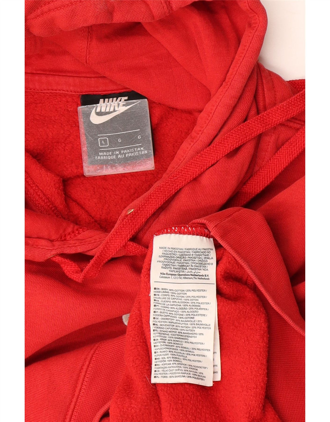 Nike Herren Kapuzenpullover, groß, aus roter Baumwolle