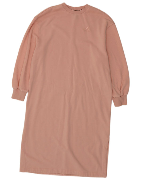 Adidas Damen Sweatshirt-Pulloverkleid in Übergröße, Gr. 8/10, Größe S, rosa, Baumwolle