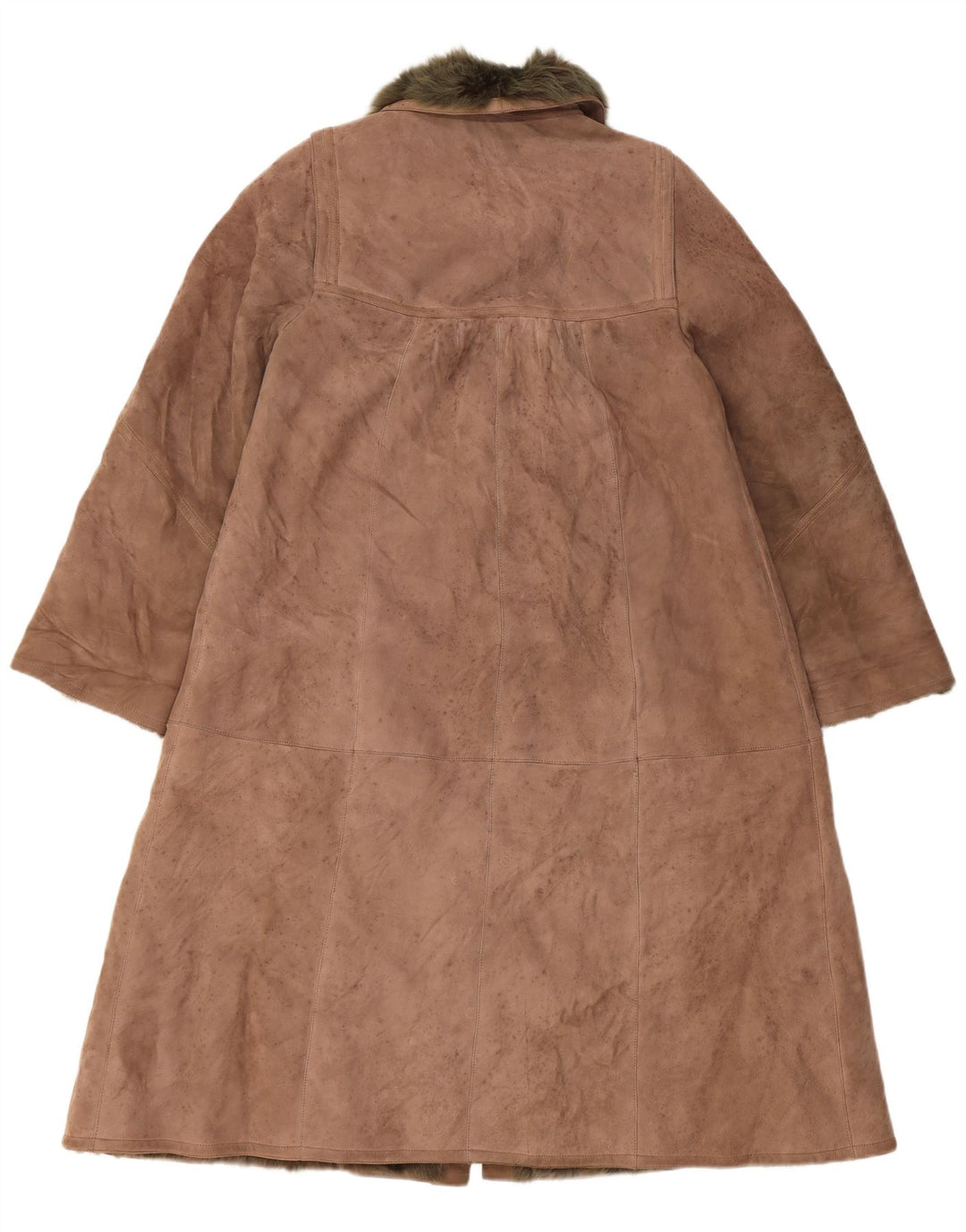 VINTAGE Damen Lammfellmantel UK 14 Large Beige