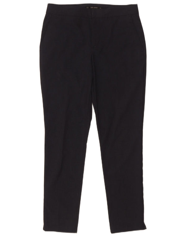 Zara Damen Slim Anzughose EU 34 2XS W24 L27 Schwarz Polyester