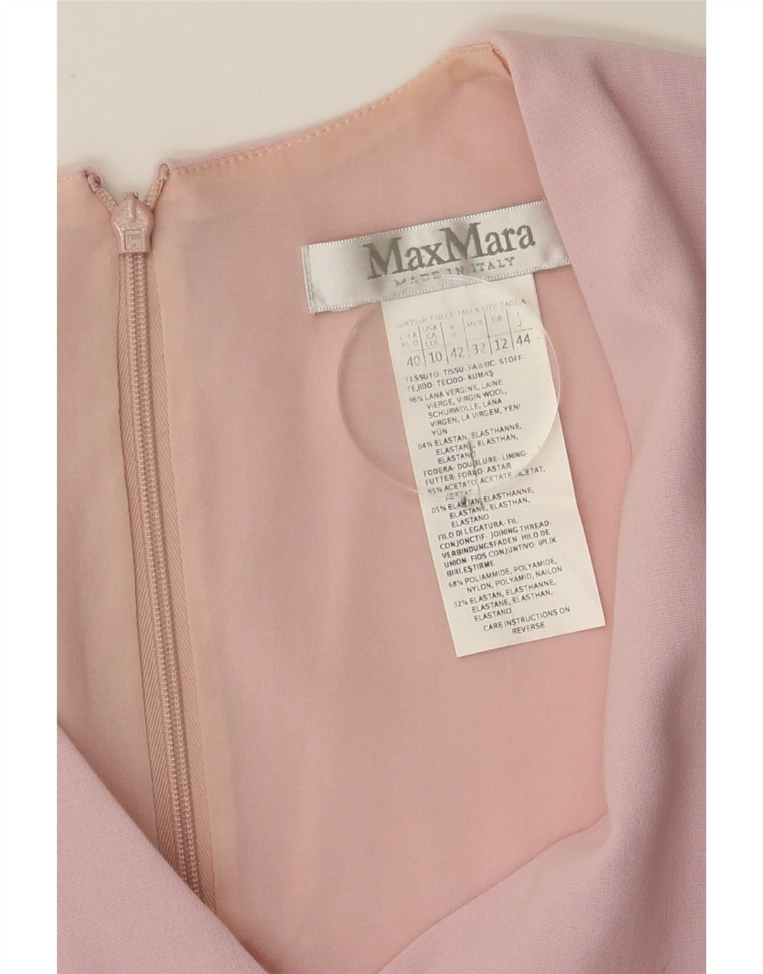 MAX MARA Womens Sheath Dress UK 12 Medium  Pink Virgin Wool