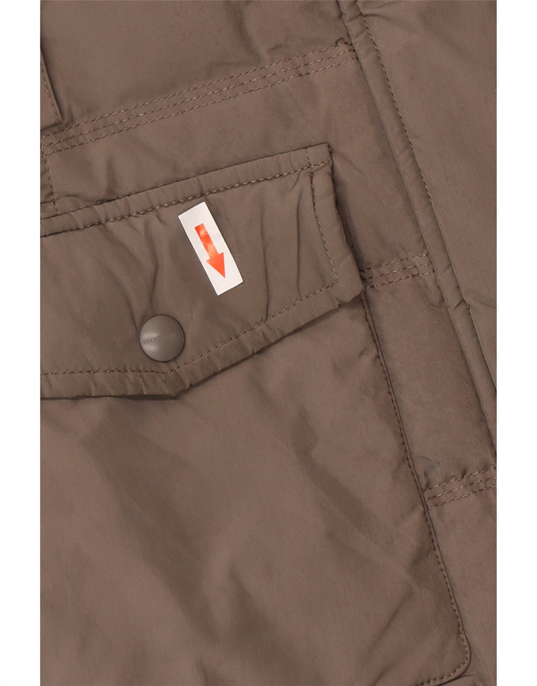 Woolrich Wattierter Damenmantel mit Kapuze, UK 6, XS, Grau, Polyester, Winter