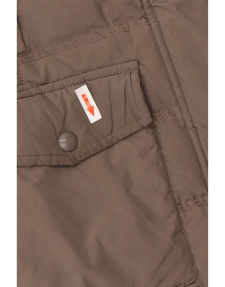Woolrich Wattierter Damenmantel mit Kapuze, UK 6, XS, Grau, Polyester, Winter