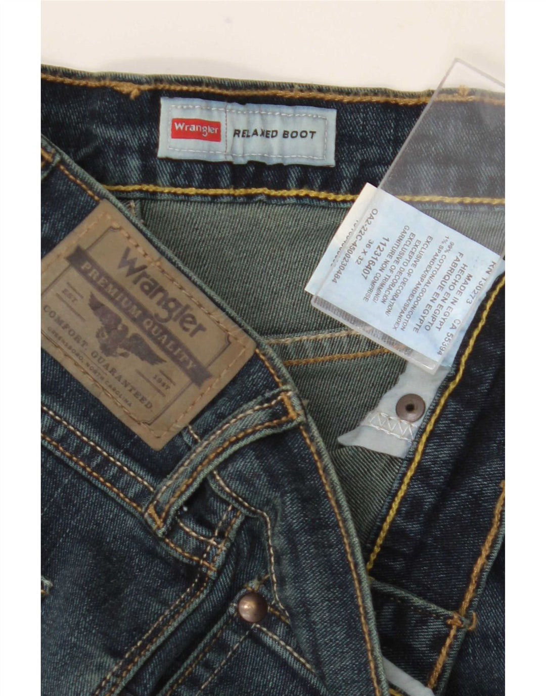 Wrangler Herren Relaxed Fit Bootcut Jeans W36 L32 Marineblau Baumwolle