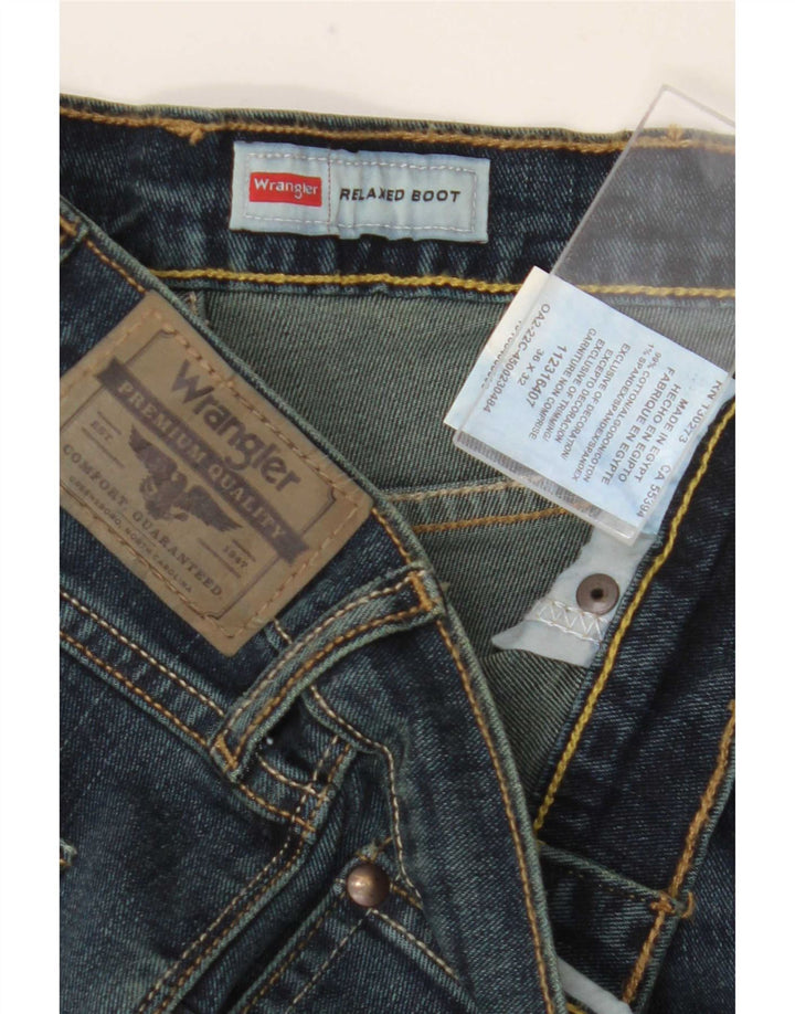 Wrangler Herren Relaxed Fit Bootcut Jeans W36 L32 Marineblau Baumwolle