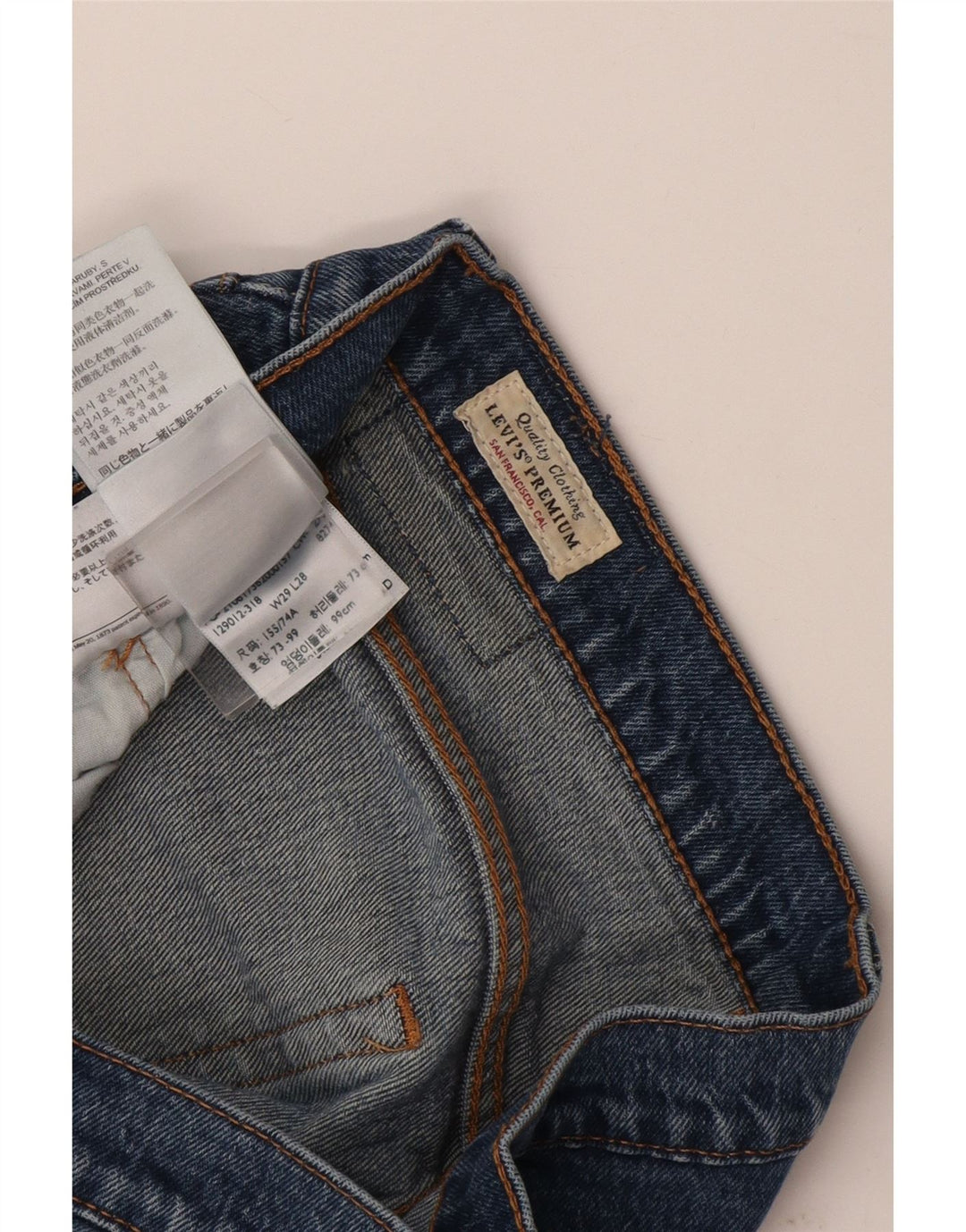 Levi's Damen 501 Straight Jeans W29 L28 Blaue Baumwolle