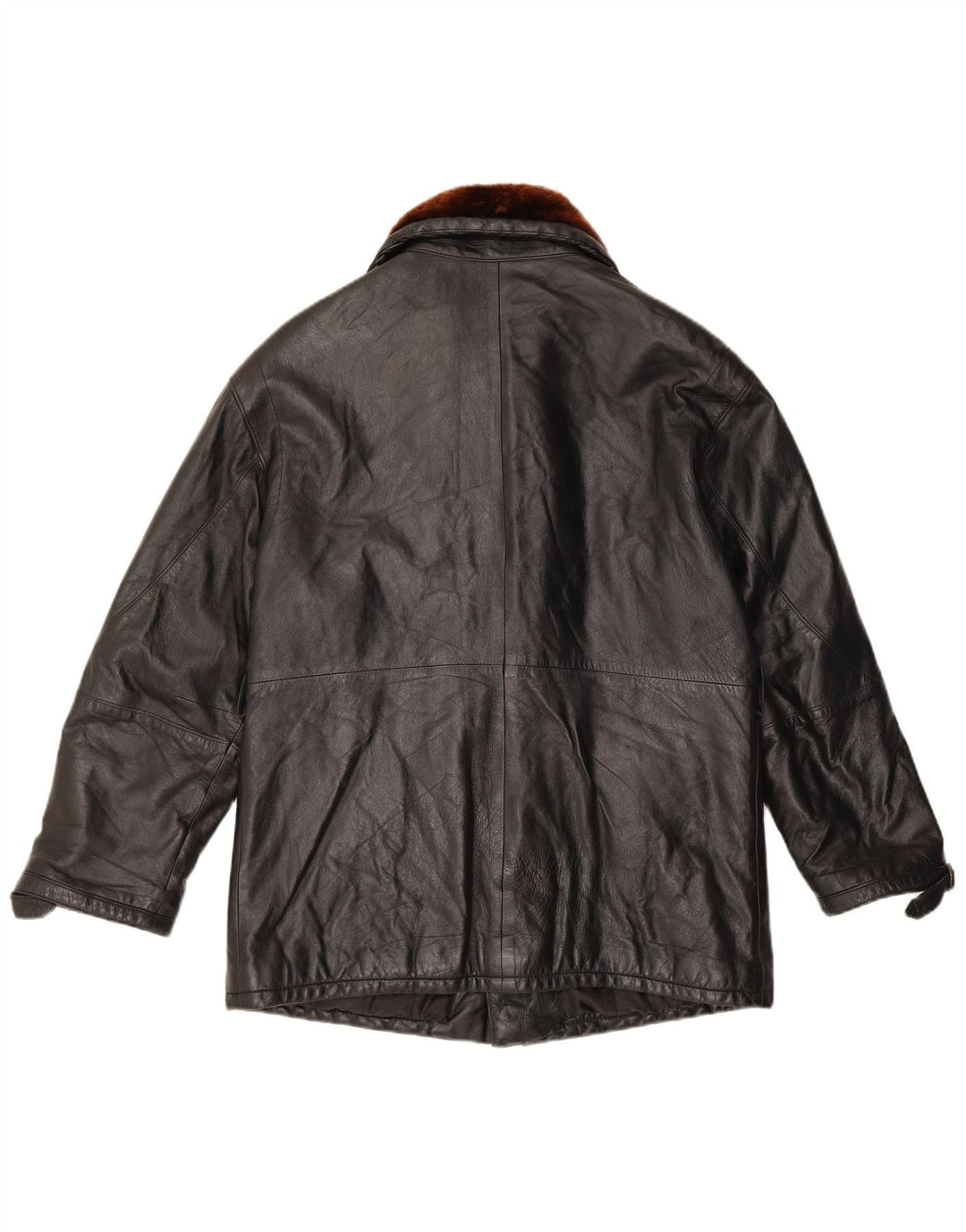 Vintage Herren Lederjacke UK 36 Small Black Colourblock