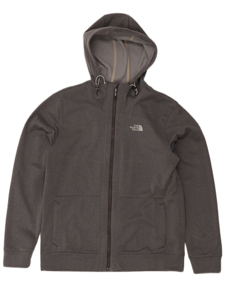 The North Face Herren-Kapuzenpullover mit Reißverschluss, mittelgraues Polyester