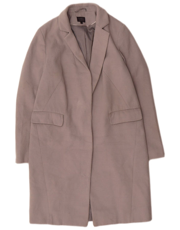 Marks & Spencer Offener Damenmantel UK 10 Small Grau Polyester