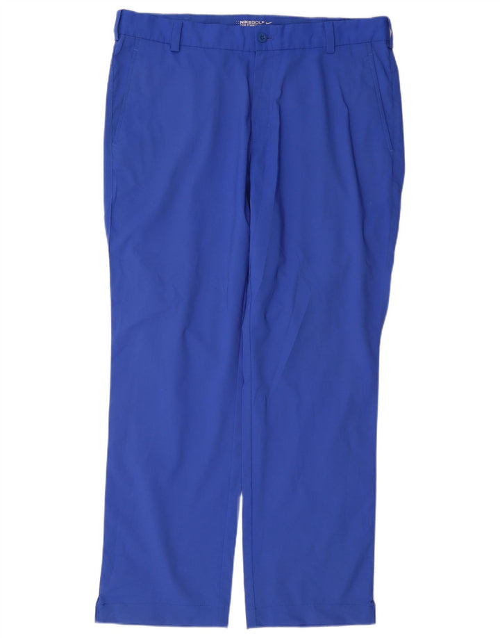 Nike Herren Dri Fit Straight Chino Hose W34 L32 Blaues Polyester