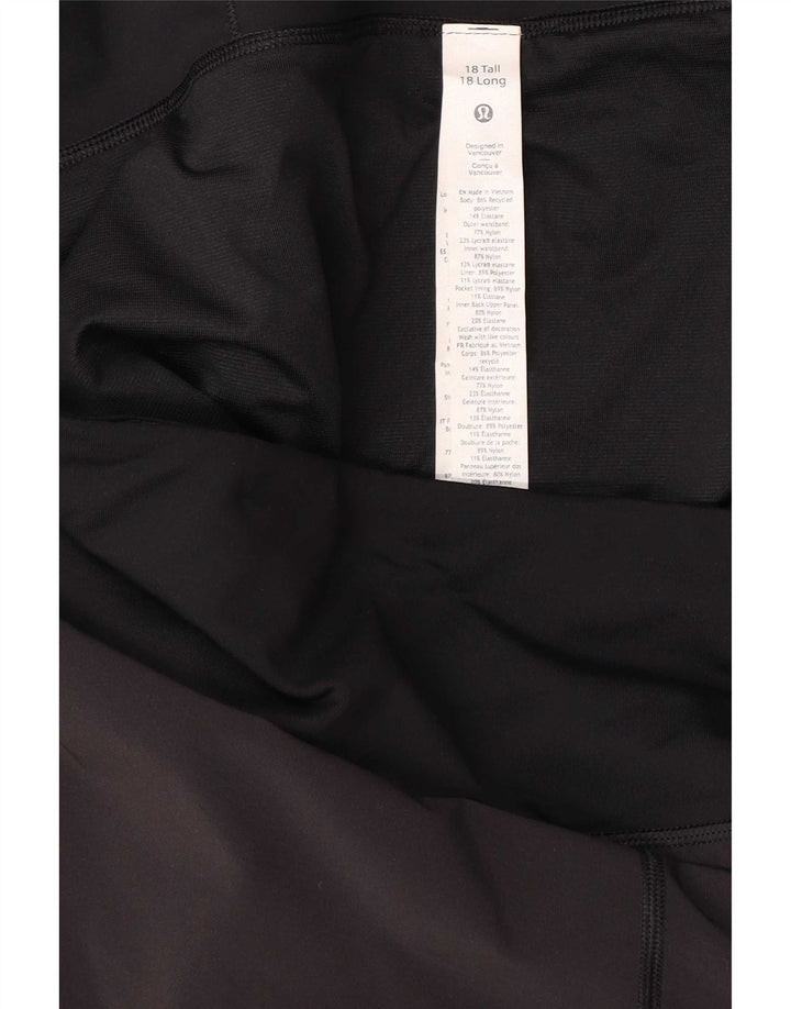 Lululemon Damen Sportshorts US 18 2XL Schwarz Polyester
