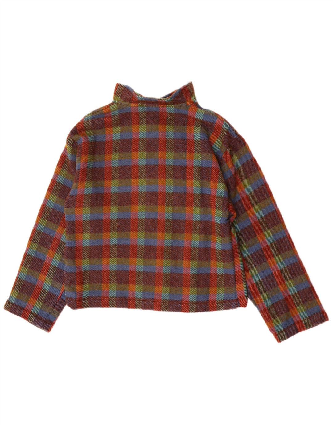 Vintage Damen Bomberjacke UK 14 Medium Mehrfarbig kariert