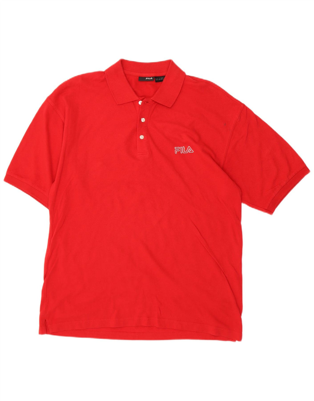 FILA Mens Polo Shirt XL Red Cotton