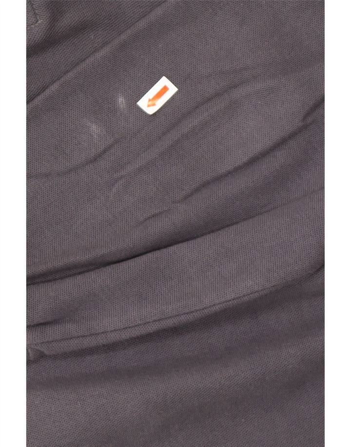 DIADORA Herren-Langarm-Poloshirt IT 48 Mittelgraue Baumwolle