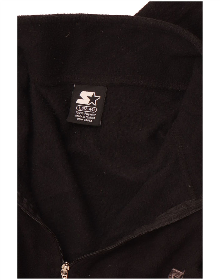 STARTER Herren-Fleecepullover mit Reißverschluss am Hals, groß, schwarz, Polyester, Sport