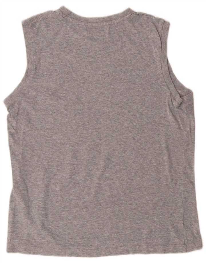 KAPPA Boys Vest Top 13-14 Years Grey Flecked Cotton