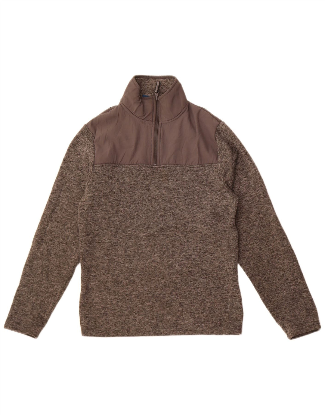Mountain Warehouse Herren-Sweatshirt mit Reißverschluss am Kragen, Größe S, Grau meliert