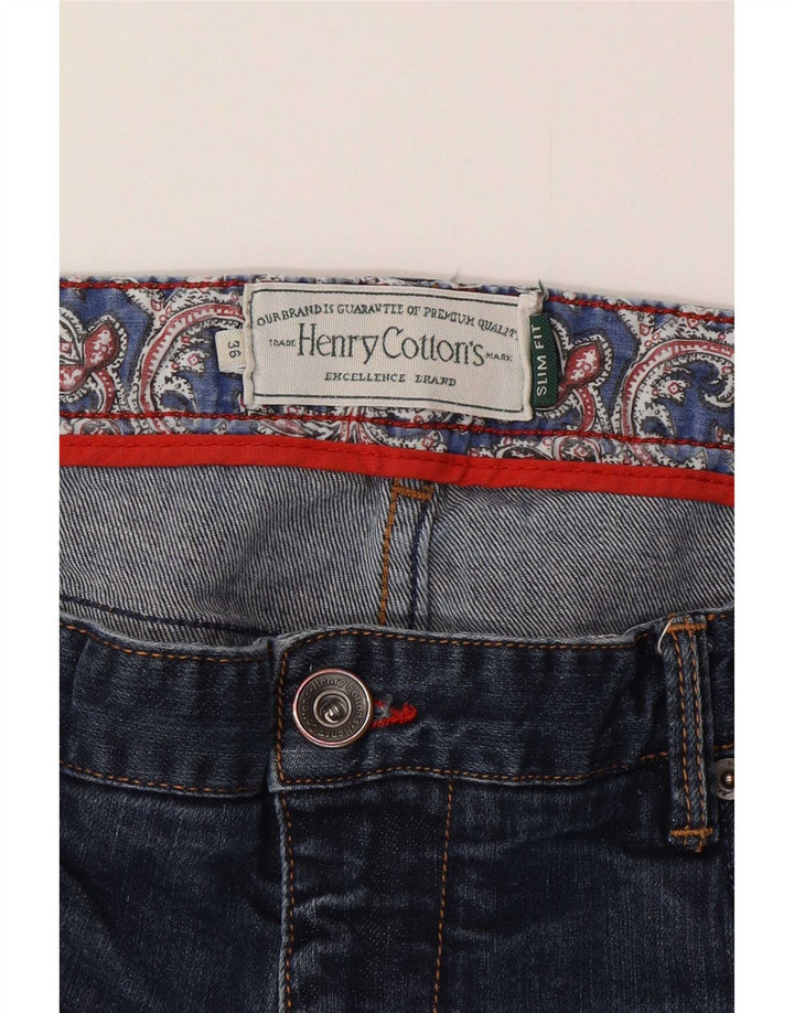 Henry Cottons Damen Crop Slim Jeans W36 L26 Blau
