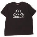 Kappa Herren-T-Shirt mit Grafik, groß, aus schwarzer Baumwolle
