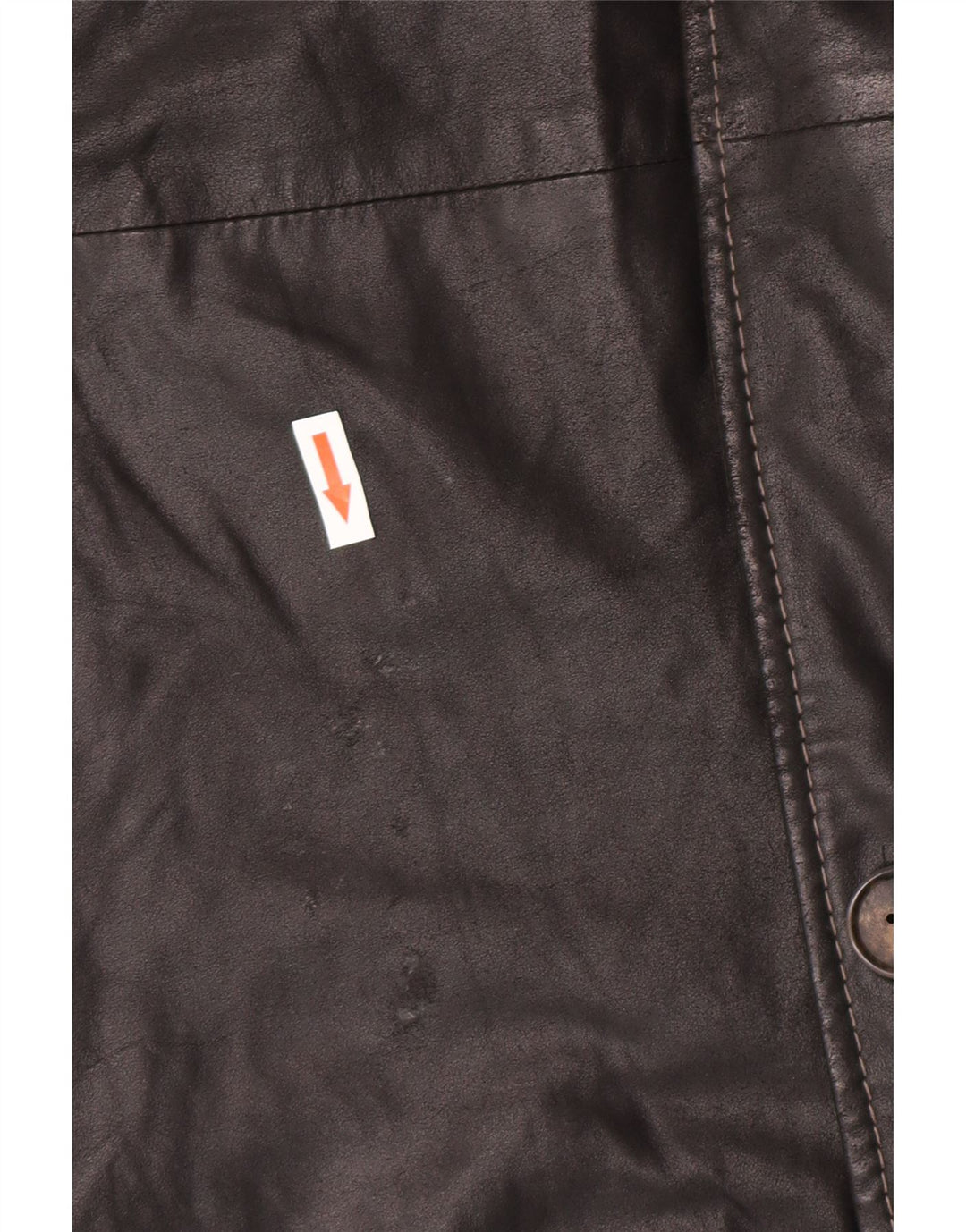 Vintage Herren Ledermantel IT 58 4XL Schwarzes Leder
