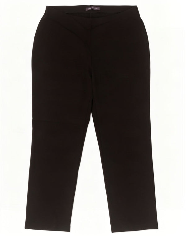 Marks & Spencer Damen Gerade Freizeithose UK 12 Medium W30 L27 Schwarz