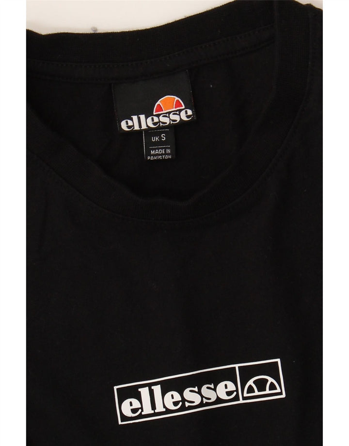 ELLESSE Mens T-Shirt Top Small Black Cotton Vintage Ellesse and Second-Hand Ellesse from Messina Hembry 