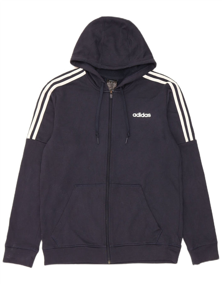 Adidas Herren Climalite Zip Hoodie Pullover Medium Marineblau Polyester