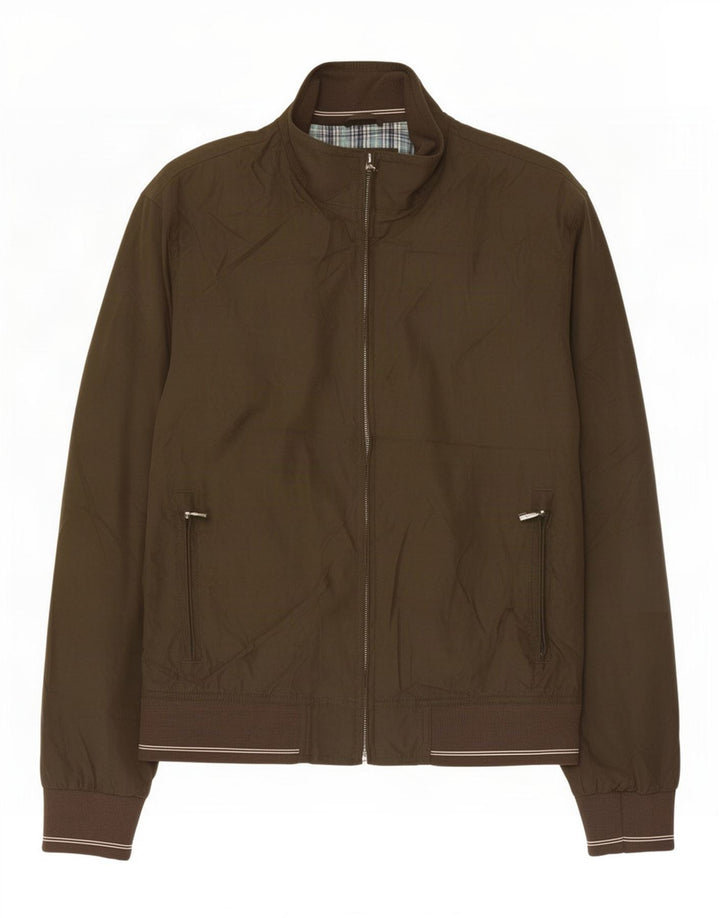 Marks & Spencer Herren-Bomberjacke mit normaler Passform, UK 38, mittleres Khaki, Polyester