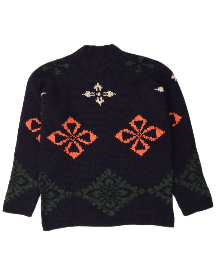 Foxhound Herren-Pullover mit Rollkragen, groß, Marineblau mit Blumenmuster
