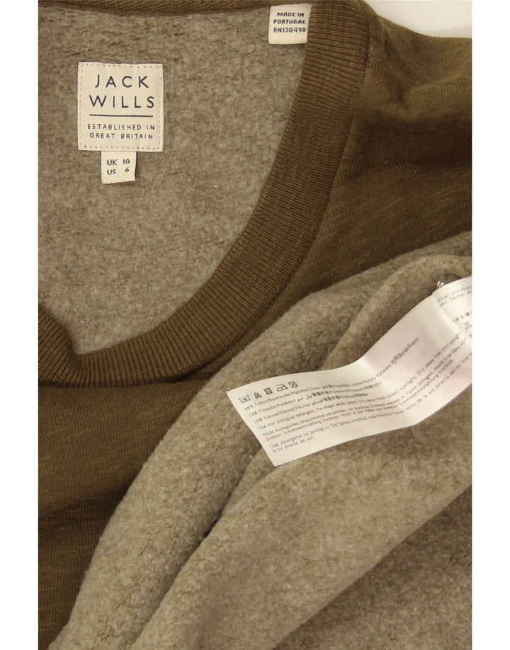 JACK WILLS Damen-Sweatshirt in Übergröße, Größe S, Khaki, Baumwolle