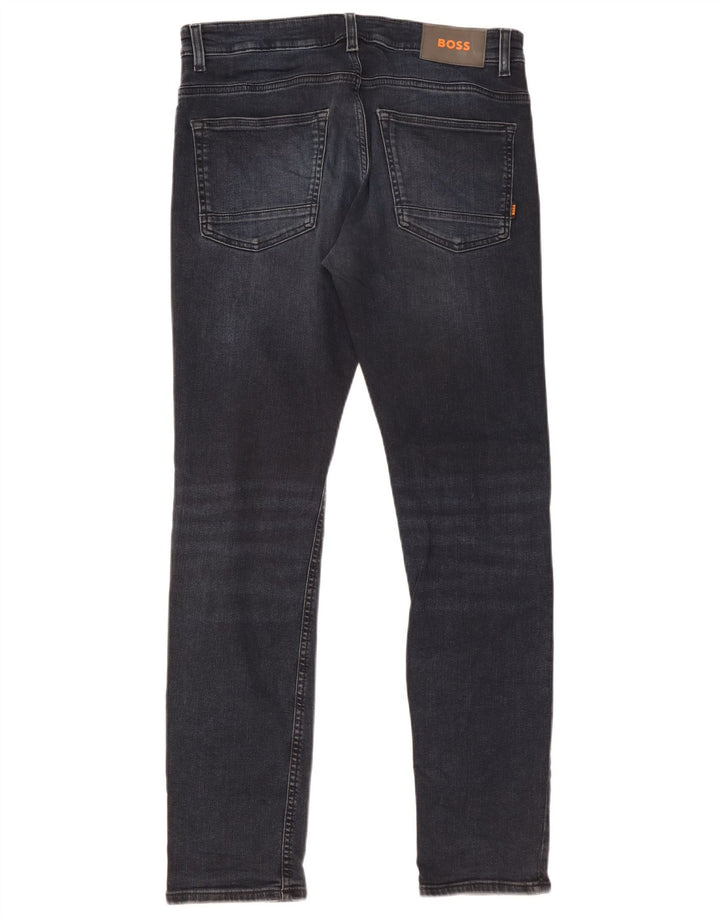 Hugo Boss Herren Slim Jeans W31 L32 Marineblaue Baumwolle