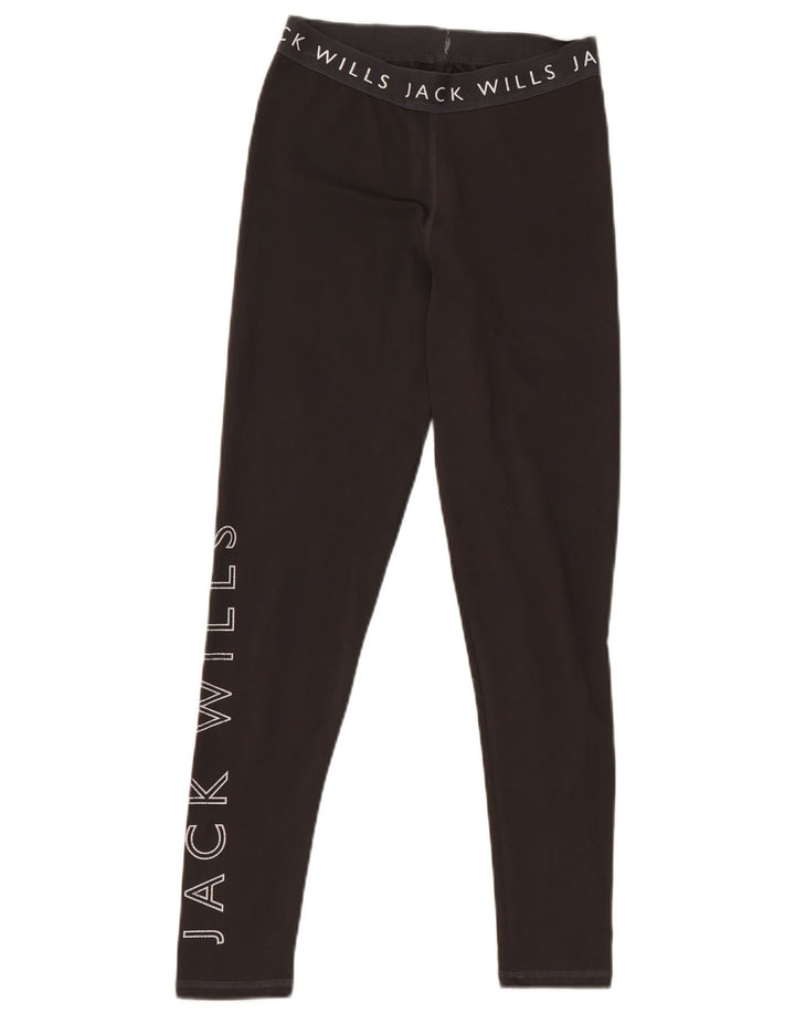 Jack Wills Damen-Leggings mit Grafik, Größe S, Größe S, Schwarz, Polyester