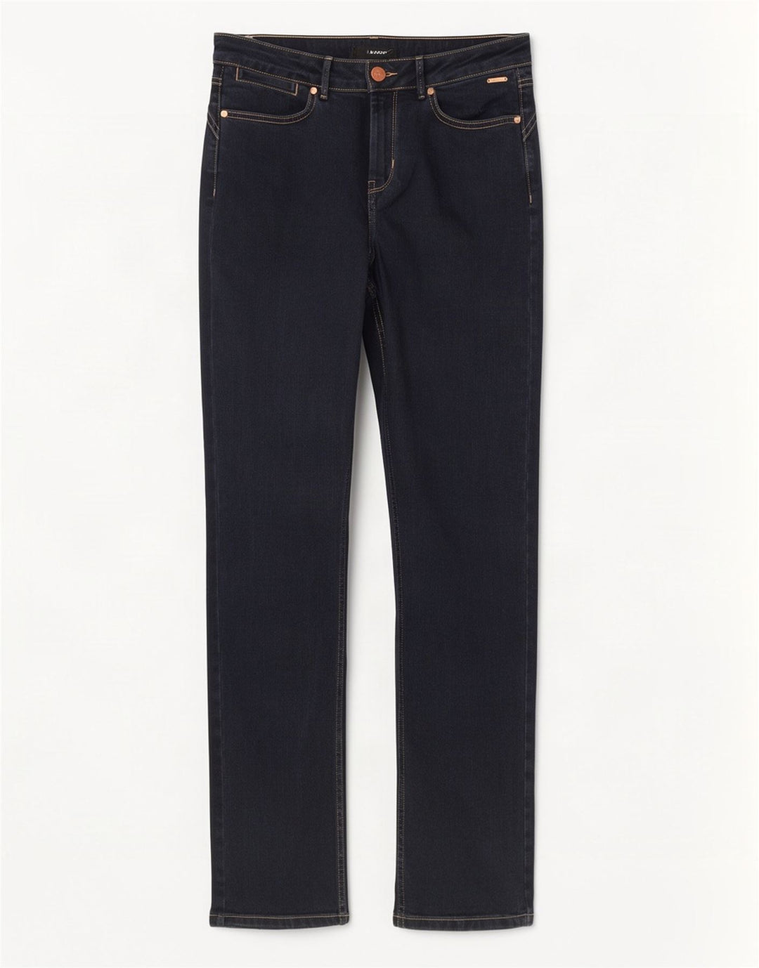 Marks & Spencer Damen Straight Jeans UK 12 Medium W30 L31 Marineblau Baumwolle