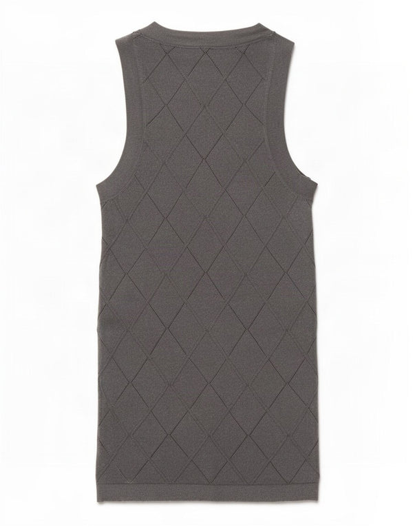 Zara Damen Weste Top UK 6 XS Graue geometrische Viskose