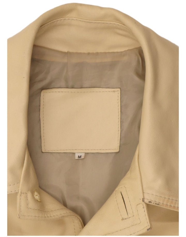 Vintage Herren Kunstlederjacke UK 38 Medium Beige