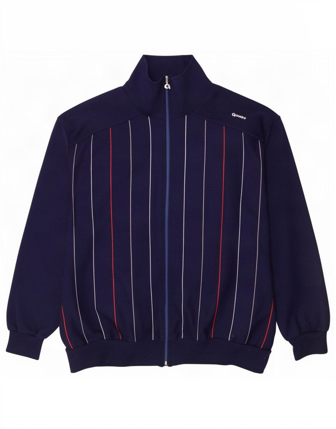 Gonso Herren-Trainingsanzug-Oberteil, Jacke IT 52, groß, marineblau gestreift, Polyacryl