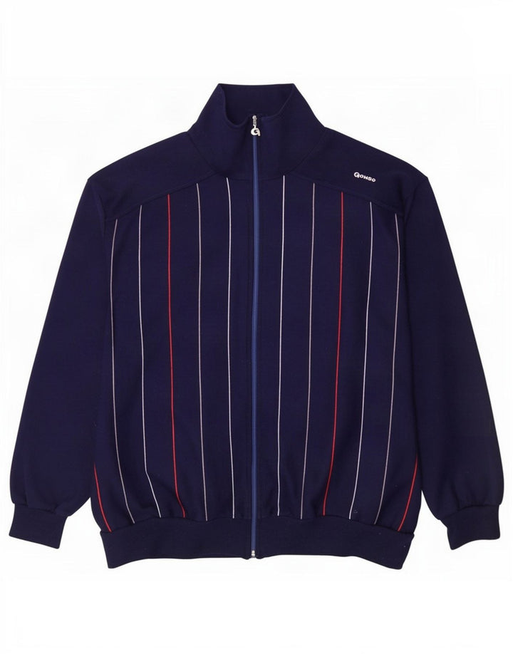 Gonso Herren-Trainingsanzug-Oberteil, Jacke IT 52, groß, marineblau gestreift, Polyacryl