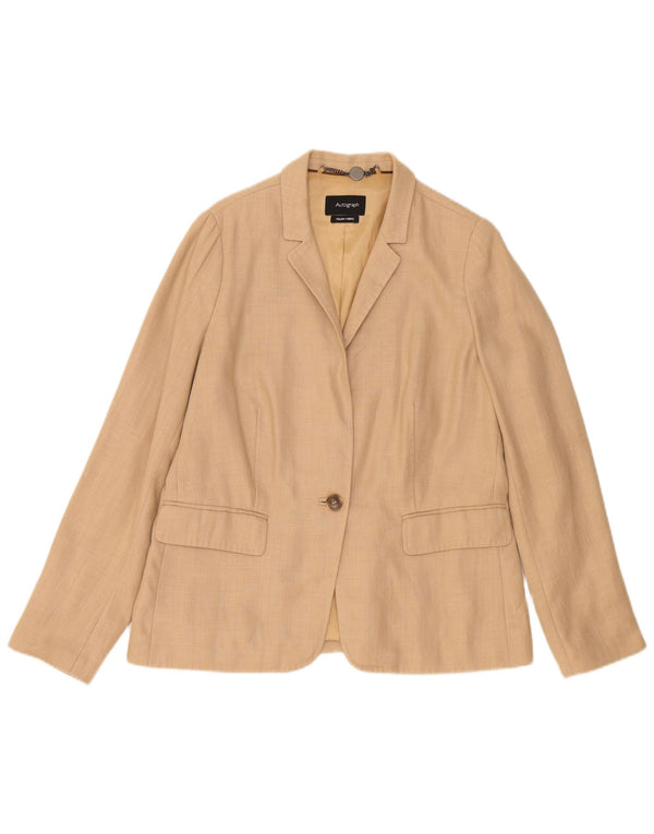 Marks & Spencer Damen Autograph 1-Knopf-Blazerjacke UK 14 Large Beige