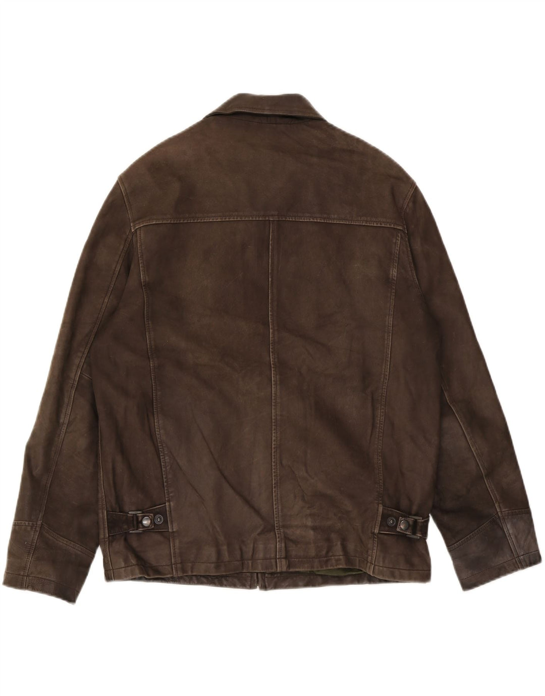 Zara Herren Lederjacke UK 38 Mittelbraunes Leder
