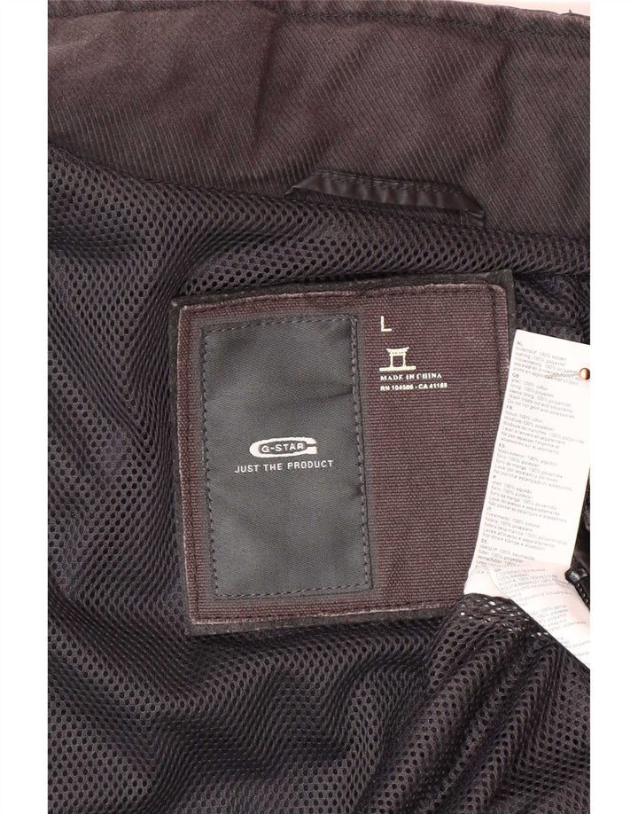 G-Star Herren-Militär-Bomberjacke, UK 40, große schwarze Baumwolle