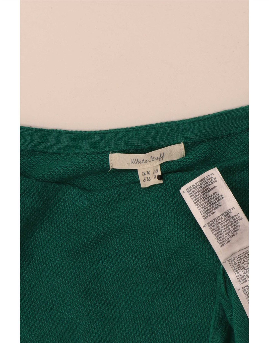 White Stuff Damen-Pullover, übergroß, U-Boot-Ausschnitt, Gr. 10, Größe S, Grün