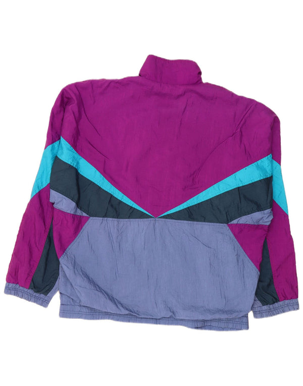 Diadora Herren-Trainingsanzug-Oberteil, Jacke, XL, Lila, Colourblock-Nylon