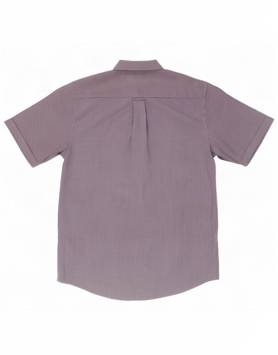 James Perse Herren-Kurzarmhemd, klein, blau kariert, Polyester