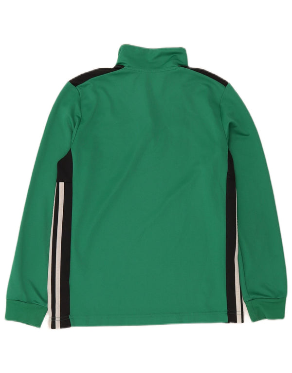 ADIDAS Jungen-Trainingsanzug mit grafischem Pullover, 11–12 Jahre, grünes Farbblockdesign