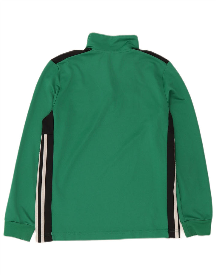 ADIDAS Jungen-Trainingsanzug mit grafischem Pullover, 11–12 Jahre, grünes Farbblockdesign