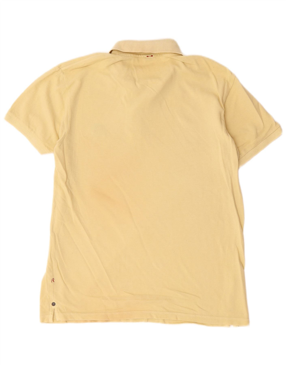 Replay Herren-Poloshirt, groß, gelbe Baumwolle
