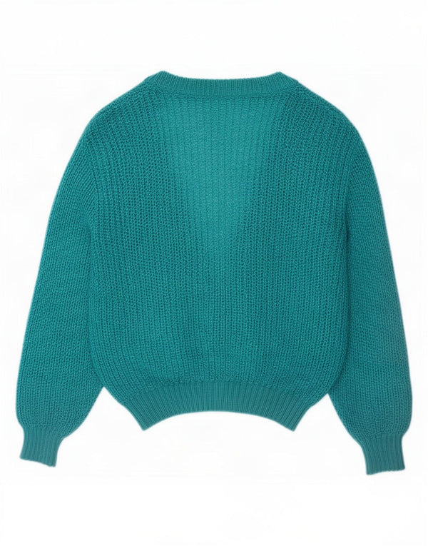 Vintage Damen Cardigan Pullover UK 16 Groß Blau