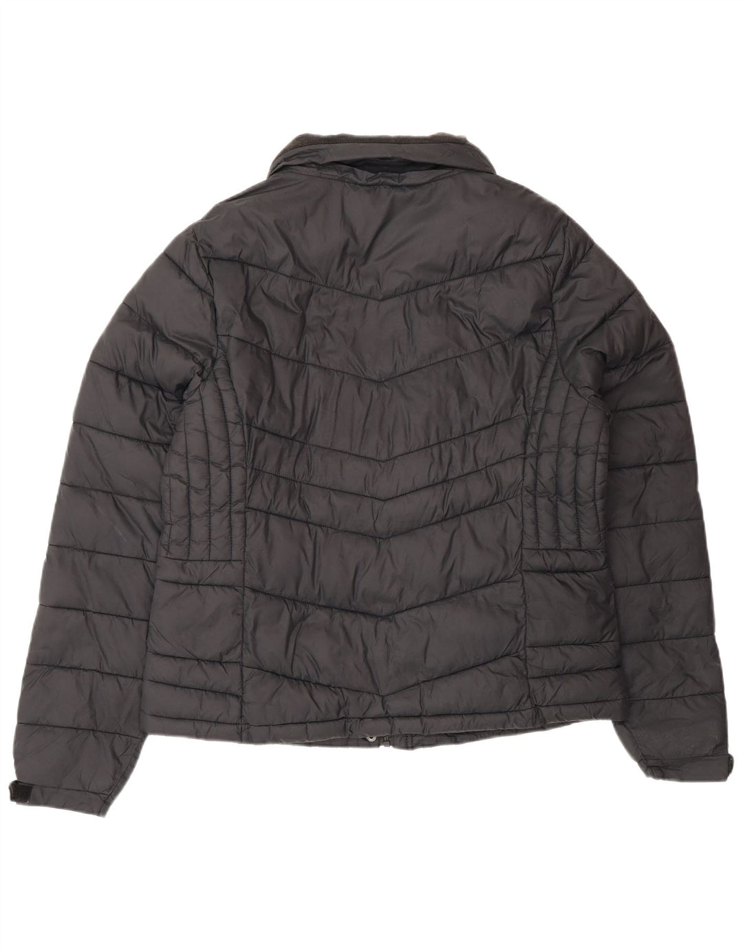 Superdry Damen Wattierte Jacke UK 16 Large Schwarz Polychlorid